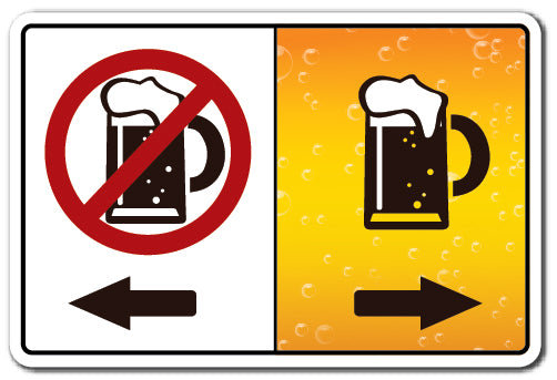 Beer Directions Sign