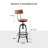 SET OF 5,Industrial Bar Table Set With Swivel Bar Stools - Rustic Pub Height Table And Chairs For Kitchen, Dining Room, Small Space, Home Bar - Wooden Top And Metal Frame-62008364