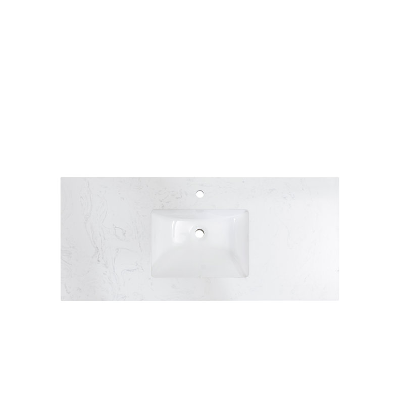 Aosta White 49" Composite Stone Vanity Top with Sink