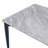 Glossy Rock Table With Black Legs,Sintered Stone Dining Table,Family Dining Table For 6-8 People
