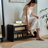Black Upholstered Bench