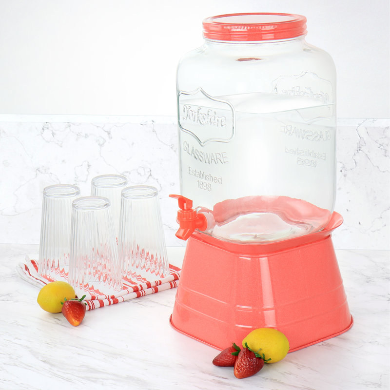 Shyleen 242 oz. Distributeur de boissons, Rouge