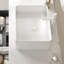 Lavabo vasque rectangulaire en céramique rayé 20 po - sans robinet, sans armoire pour la salle de bain-120465720