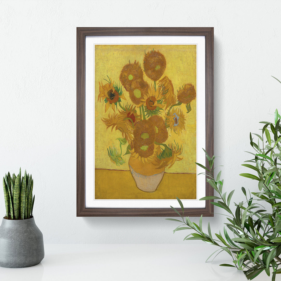 Fifteen Sunflowers by Vincent Van Gogh - Picture Frame Painting