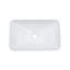 Lavabo de salle de bain semi-encastré en céramique 19 po x 12 po - vasque de comptoir