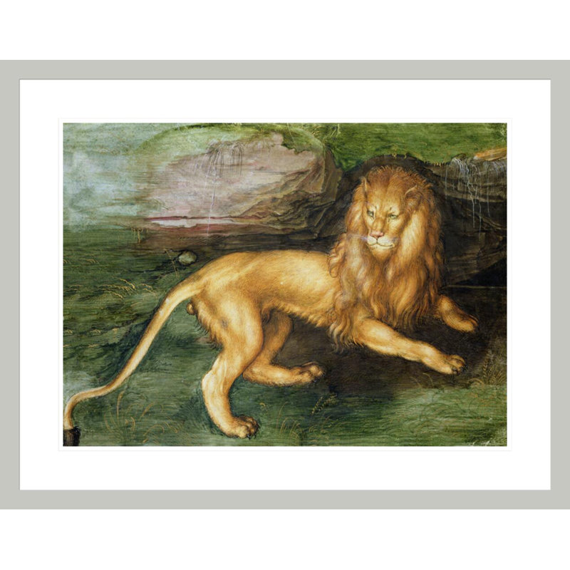 Lion (avec papier sur papier) par Albrecht Dürer, impression numérique sur toile, H 17,4 po x l 21,75 po