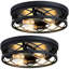 Lot de 2 plafonniers encastrés à 4 lumières