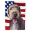 Double Sided 40'' H x 28'' W Polyester Independence Day House Flag-1879433796