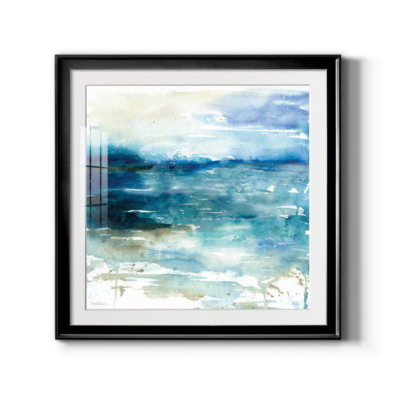 «Ocean Break I», reproduction d'art sur toile encadrée, H 26,5 po x l 26,5 po x P 1,5 po, Papier encadré noir