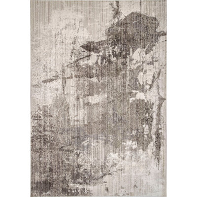 Miraloma Abstract Area Rug for Living Room Bedroom Dining Room Kitchen, Light Brown/Ivory
