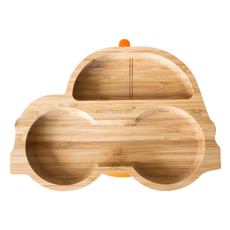 Bamboo Car Plate, Orange/Brown