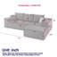 Boneless Modern Upholstered Sectional Sofa With 6 Pillows, No assembly required-34834490-34834484-49330817