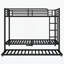 Lit en métal avec lit gigogne simple-702169558