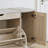  37.8" Shoe Storage Bench with Cushion, 3-in-1 Entryway Cabinet with Flip Drawer-1940125556