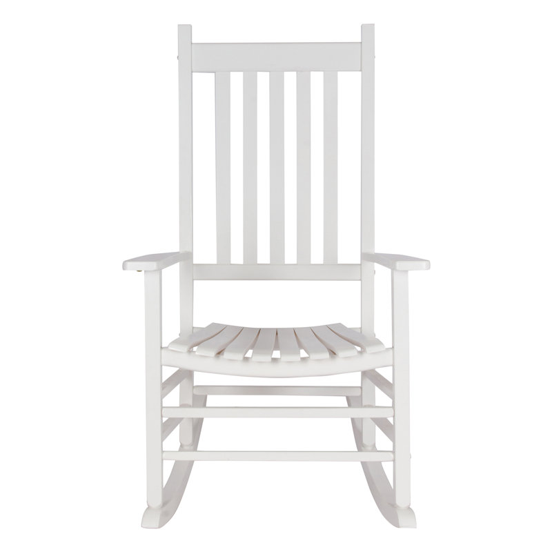 Chaise berçante d'extérieur avec housse de chaise berçante Emjay, Blanc