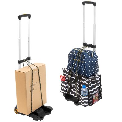 Mount-It! Luggage Cart with Wheels Foldable, Strong, Compact Luggage Cart Holds 77 Pounds