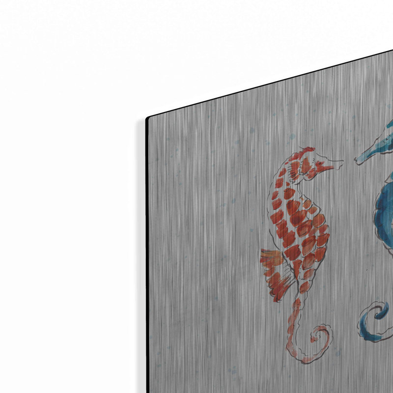  «Maritime IX» par Daphne Brissonet, art mural en métal, 12 po x 12 po
