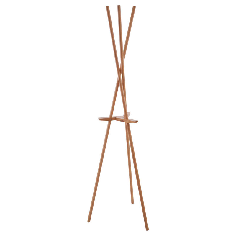Boði Solid Wood Freestanding 3 - Hook Coat Rack