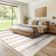 Machine Washable Non Slip Modern Area Rugs for Living Room Bedroom Dining Room - Brown/Cream
