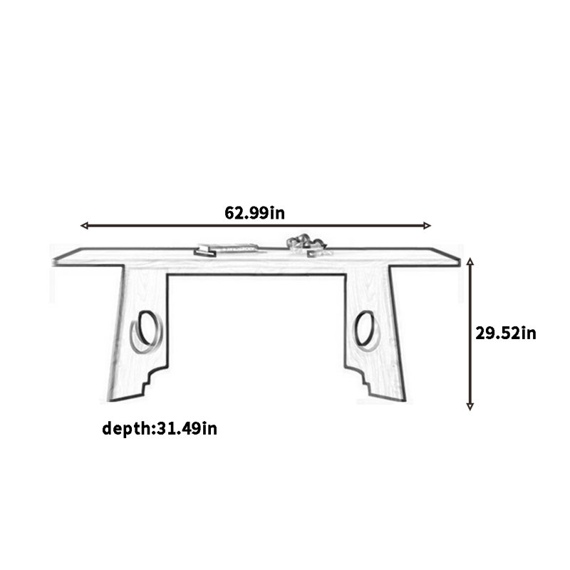 Bacote, 29.52"H x 62.99"L x 31.49"W