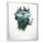 White Floater Framed