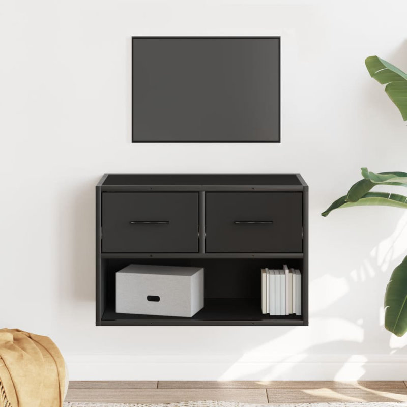 Burtt Unfinished TV Stand for TVs up to 24", Black