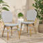 Chaises bistro d'extérieur grises, de 2, en aluminium avec style français, rouille pour jardin