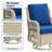3 Pieces Outdoor Swivel Rocker Chair Set Of 2 With Small Side Table, 360-Degree Swivel Rocking Chair-655032032-655032033