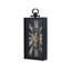 Decorative Table Clock with Roman Numerals and Gold Gear Accents, Black Iron Rectangular Desk Clock for Home Office