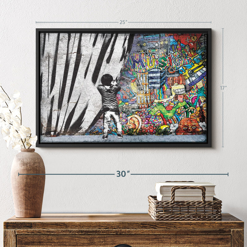 " Music Behind The Curtain Canvas Print ", 17" H x 25" W
