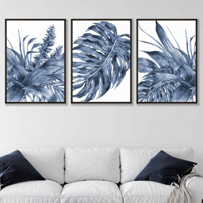 Tropical Bouquet 3 Piece Single Picture Frame Painting