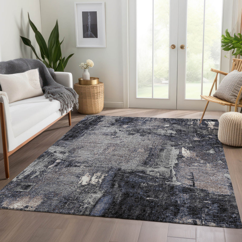 Premium Machine Washable Natoma AMF989 Abstract Rug, Rectangle 10 pi x 14 pi