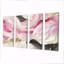 «Rose et blanc captivant marbre III», ensemble de toiles abstraites modernes-1109165905