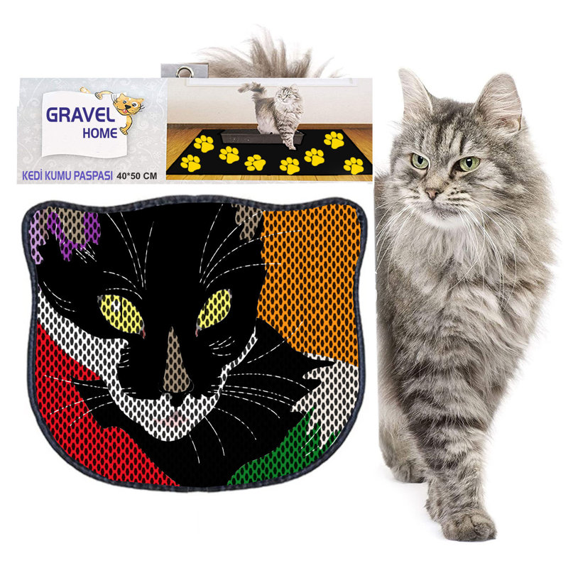 Durable Cat Litter Mat, 15.7 x 19.7 inches | 50% PVC / 50% Polyester, Machine Washable & Vacuum Friendly | Perfect for Easy Cleanup, Non-Slip Design to Keep Your Home Clean & Fresh, Ideal for Pet Owners