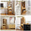 Armoire à linge haute et inclinable avec panier à linge dissimulé, tiroir et tablettes de rangement-1256057498