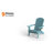 Outdoor Folding Adirondack Chair HIPS Oversized Plastic Adirondack Chair All Weather Patio Chair with Cup Holder Fire Pit Chair, Gray-878310270
