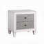 Rustic Grey & Weathered White 2-Drawer Two-Tone Nightstand