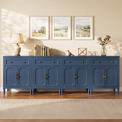 132"Sideboard Buffet Cabinets With Doors And Drawers