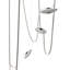 Luminaire suspendu en verre ivoire / blanc à 5 lumières Fremont ceinture 551 po l-124257214-124257218-124257221