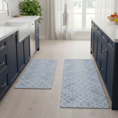 Anti-Fatigue Kitchen Mat Set of 2 (17"x30"+17"x47")