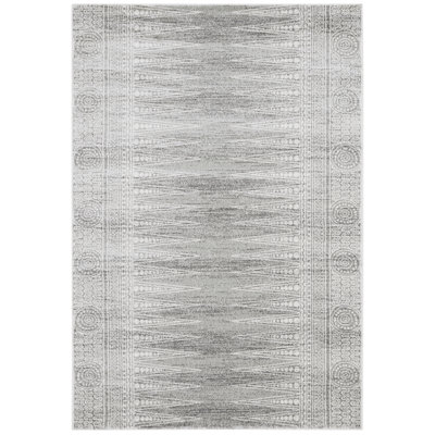 Stahl Machine Woven Grey/Silver Indoor Rug