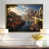 Toile avec cadre flottant or