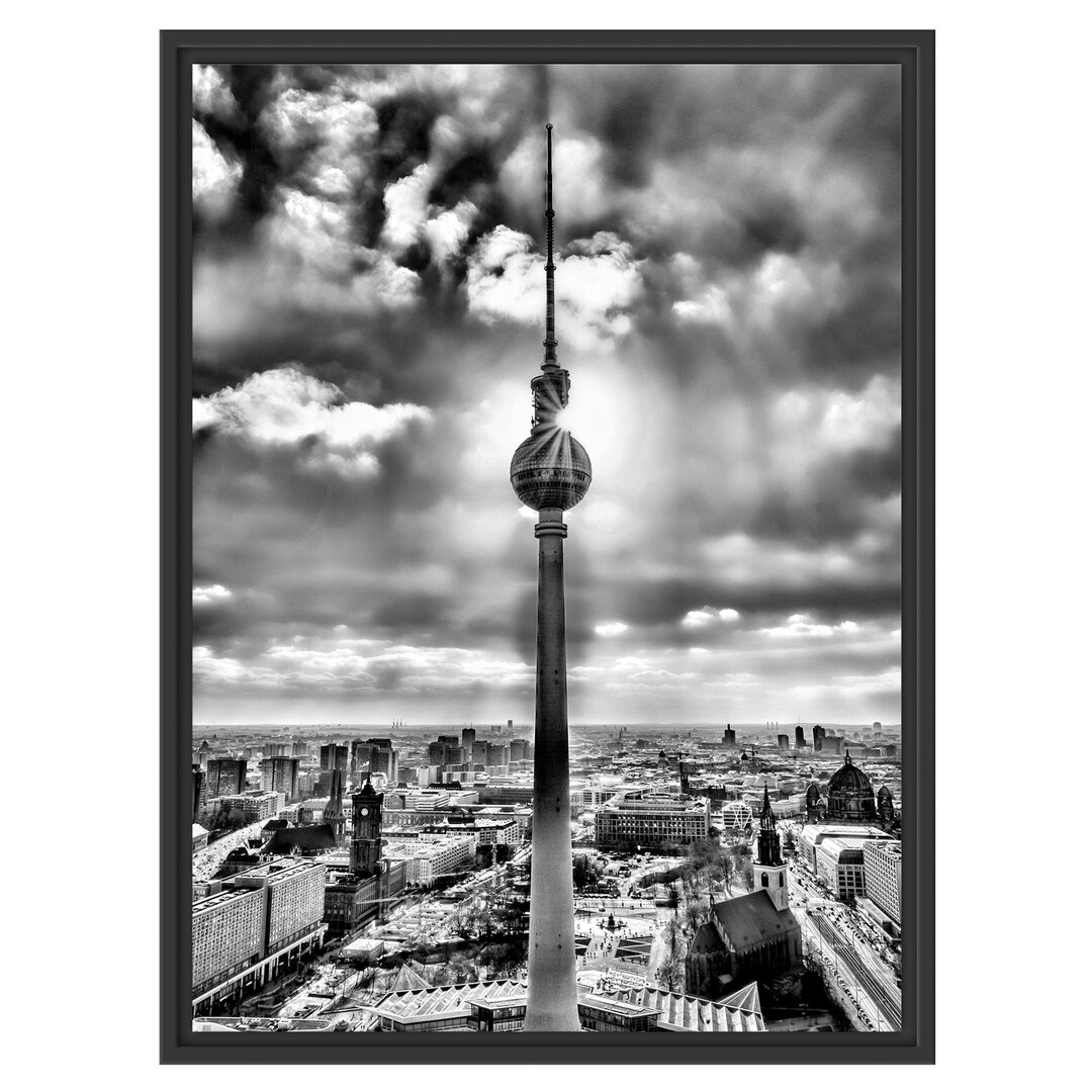 Gerahmtes Wandbild Großstadt Fernsehturm Berlin City