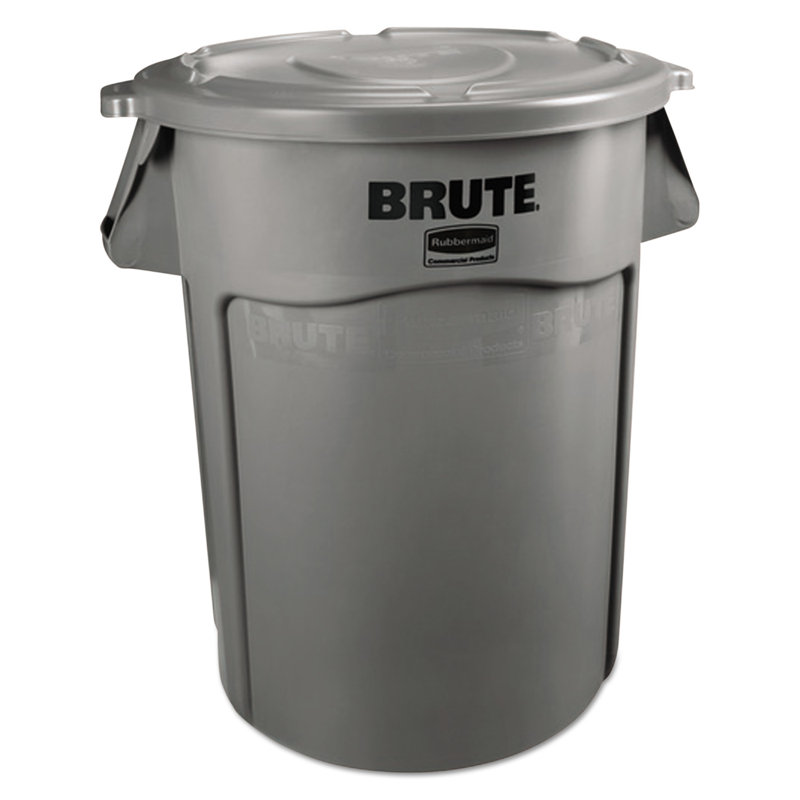 Rubbermaid® Commercial Round Brute® Container Plastic Open Kitchen Trash Can - 55 Gallons