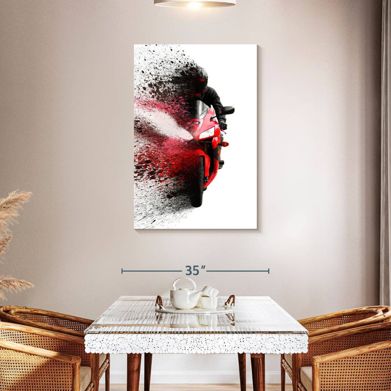 Mehar Fading Motorcycle, 45" H x 30" W