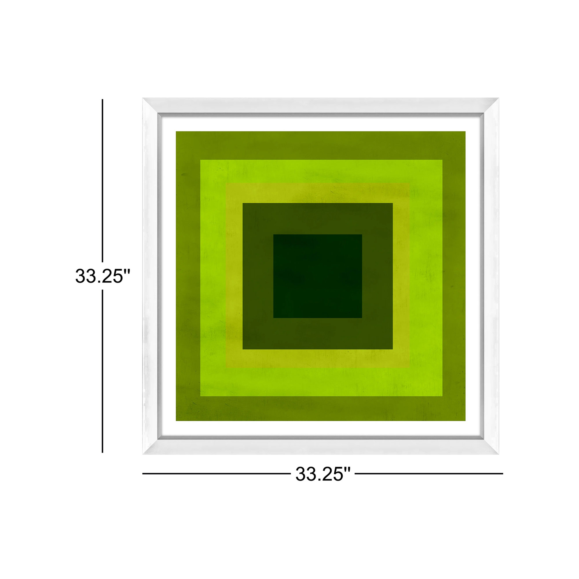 Albers Influence, White, 33.25" H x 33.25" W x 1.75" D, White