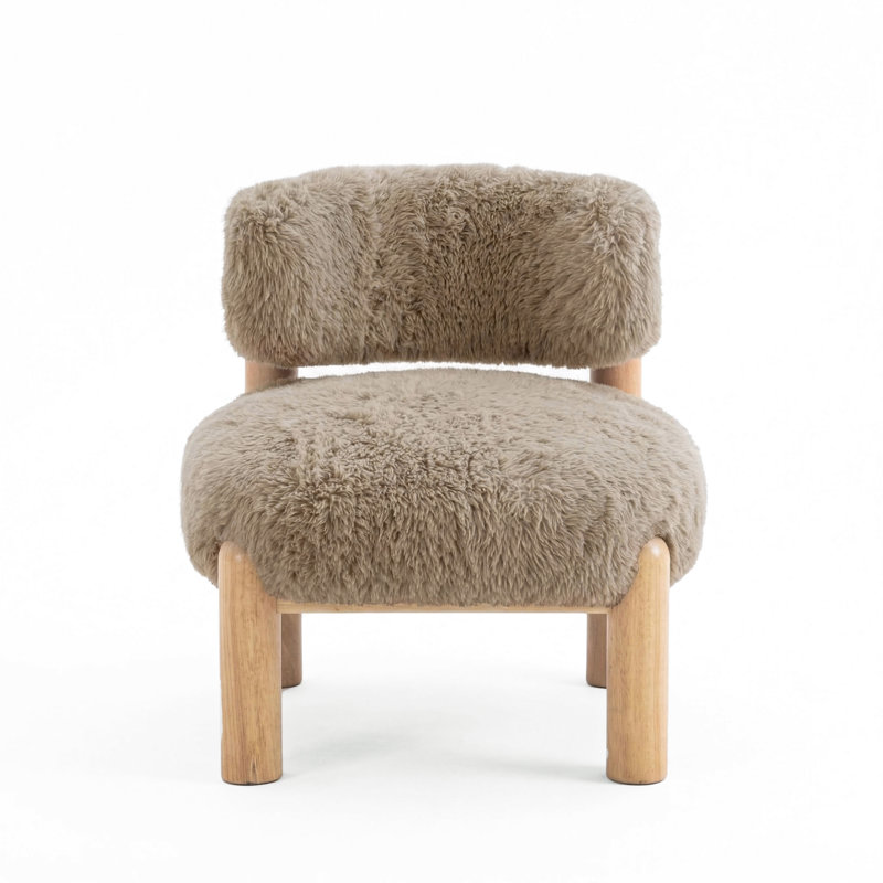 Lana Fabric Upholstered Accent Chair, Brown