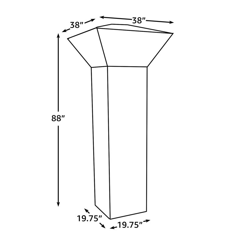 Fire Sense Vinyl Cover For Square Patio Heaters, Heavy Duty 10 Gauge Felt Lined - With Zipper