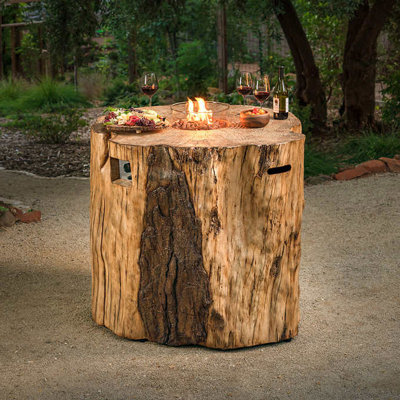 Column Propane Smokeless Fire Pit Table with Hidden Fuel Tank