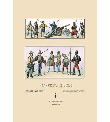 French Military Costumes by Auguste Racinet Graphic Art